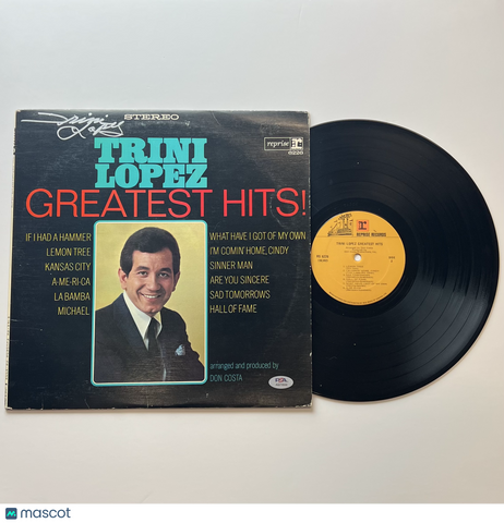 Trini Lopez Signed Album Greatest Hits PSA Autographed