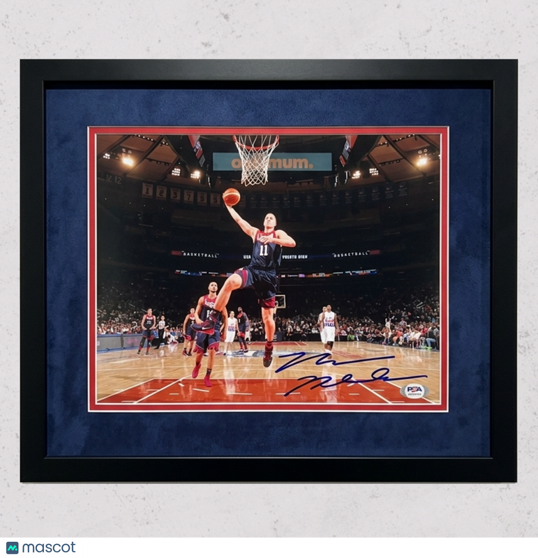 Mason Plumlee Team USA Signed Basketball 11x14 Custom Framed Photo PSA