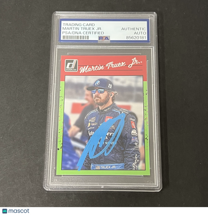 2023-24 Panini Donruss Racing #143 Martin Truex Jr. signed card PSA NASCAR