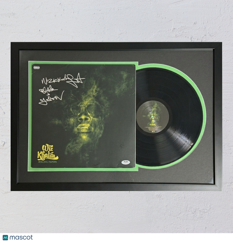 Wiz Khalifa Signed Rolling Paper Vinyl Custom Framed  PSA Autographed