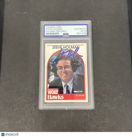Steve Holman 1990 NBA Properties Signed Card PSA Autographed