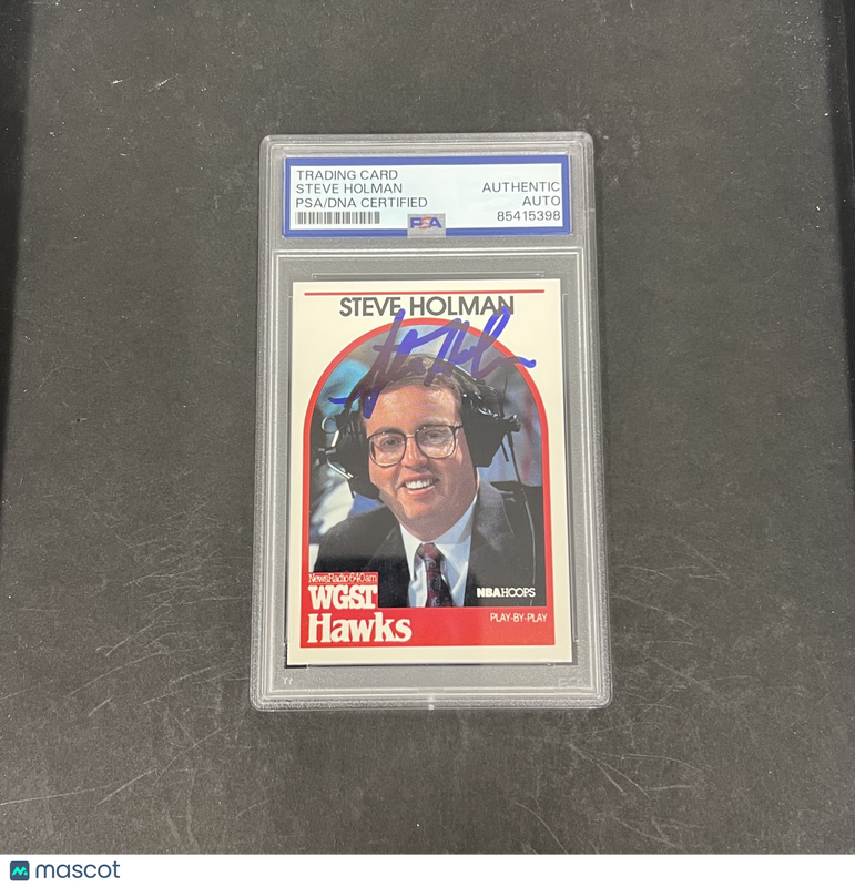 Steve Holman 1990 NBA Properties Signed Card PSA Autographed
