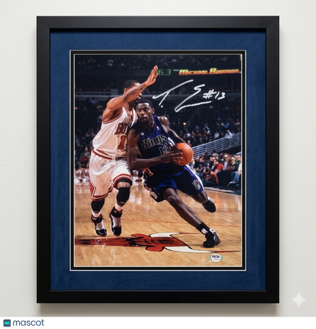 Tyreke Evans Sacramento Kings Signed Basketball 11x14 Custom Framed Photo PSA