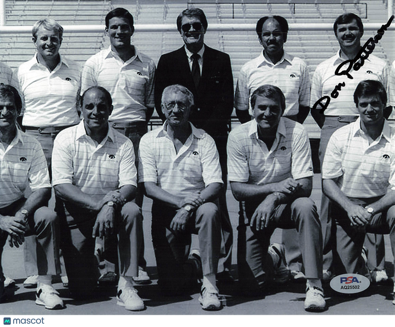Don Patterson Signed Iowa Hawkeyes Football 8x10 Photo Autographed