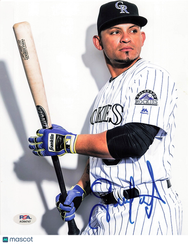 Gerardo Parra Colorado Rockies Signed 8x10 Photo PSA