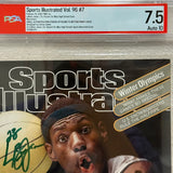 LeBron James Signed Sports Illustrated The Chosen One PSA 7.5 Auto 10 Lakers