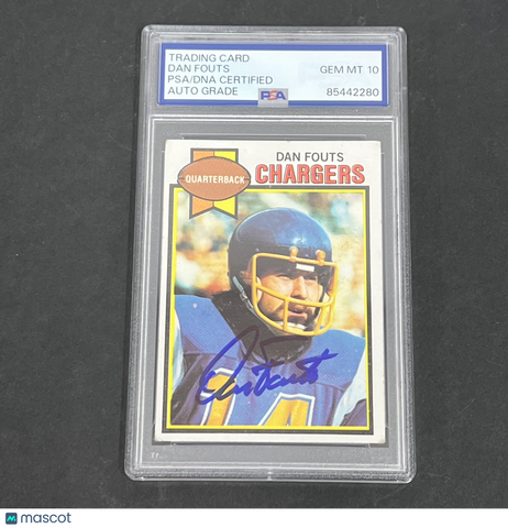 1979 #387 Dan Fouts signed card PSA Auto 10 Chargers