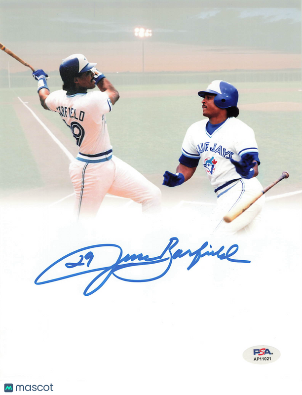 Jesse Barfield Toronto Blue Jays Signed 8x10 Photo PSA