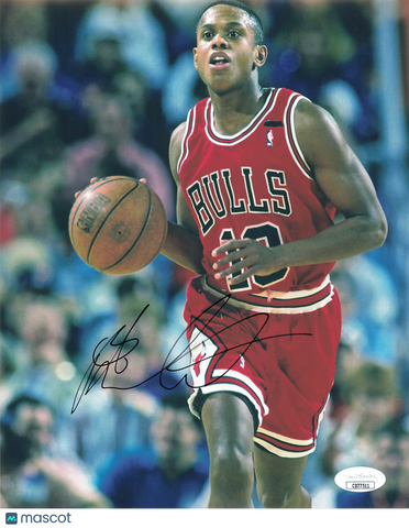 B. J. Armstrong Chicago Bulls Signed Basketball 8x10 Photo JSA