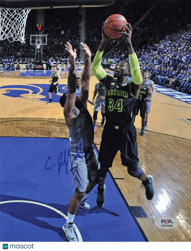 Cory Jefferson Baylor Bears Signed Basketball 8x10 Photo PSA