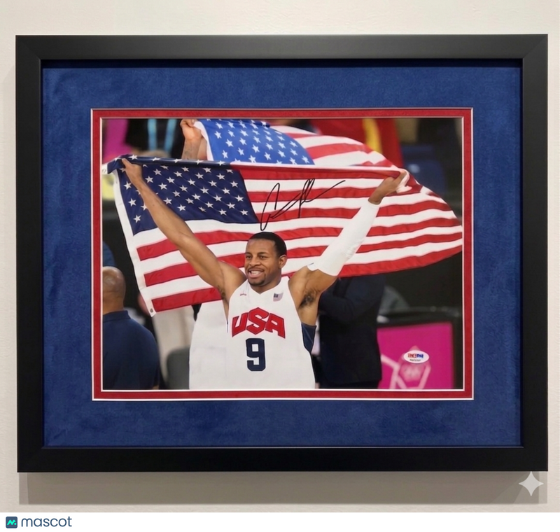 Andre Iguodala Team USA Signed Basketball 11x14 Photo PSA