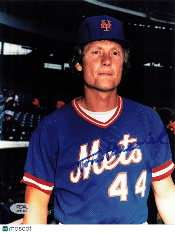 Tom Paciorek New York Mets Signed 8x10 Photo PSA