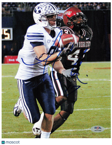 Austin Collie Signed BYU Cougars Football 8x10 Photo PSA Autographed