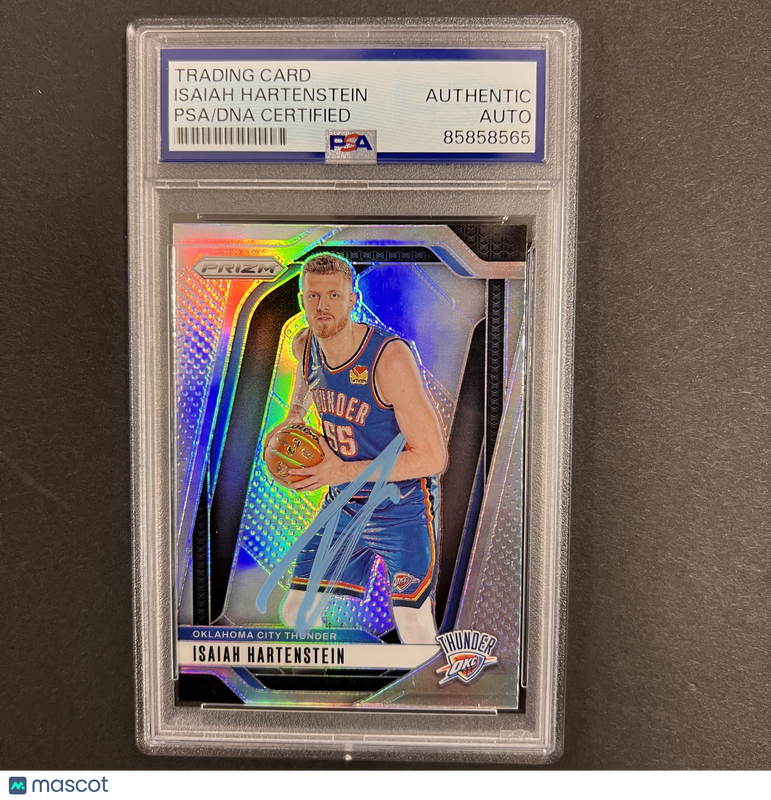 2024-25 Panini Prizm#154 Isaiah Hartenstein Signed Card PSA Thunder