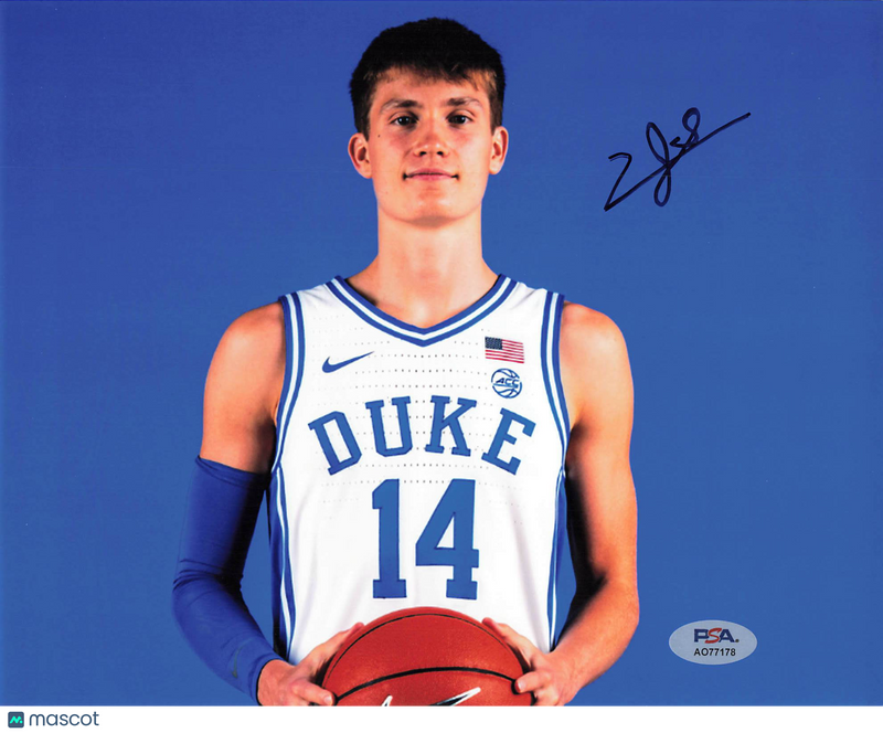 Jaden Schutt Duke Signed Basketball Photo PSA