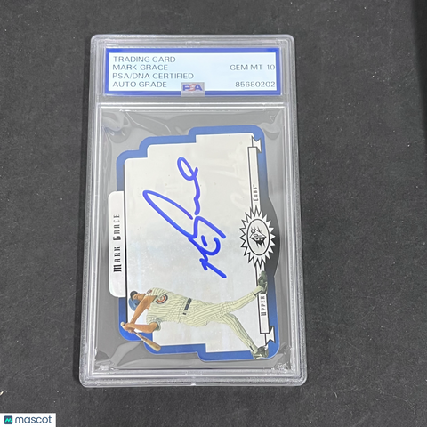 1996 Mark grace Upper Deck SPX#15 Signed Card PSA 10 Autographed