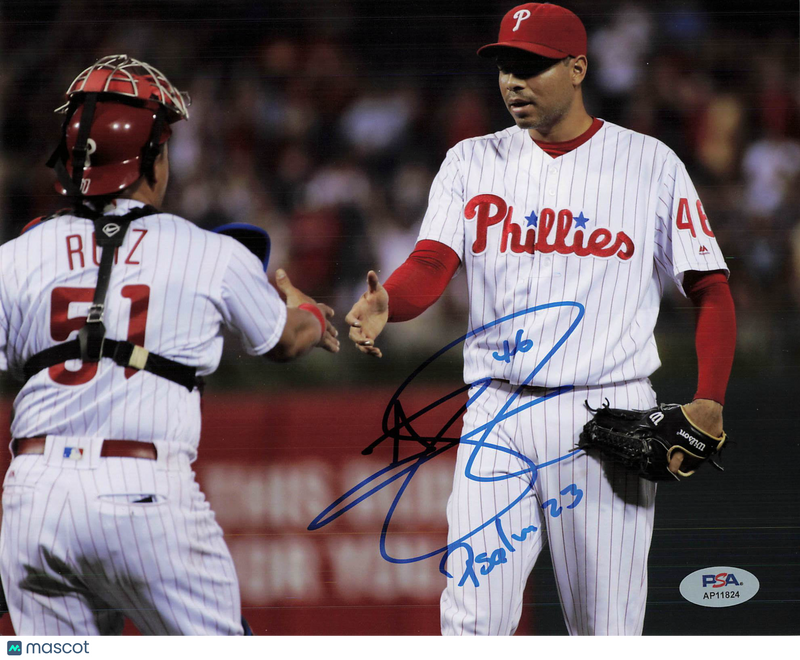 Jeanmar Gomez Signed 8x10 Photo PSA Philadelphia Phillies