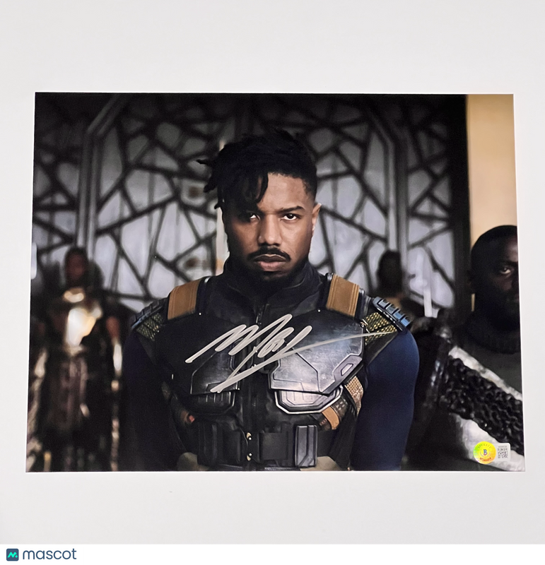 Michael B. Jordan signed 11x14 Photo BAS Autographed Black Panther