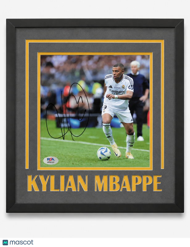 Kylian Mbappe Custom Framed Signed Real Madrid Photo PSA Autographed 14x16"