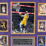 Lebron James 10-Card Custom Display Frame Los Angeles Lakers