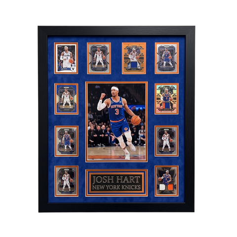 Josh Hart 10-Card Custom Framed Display Piece New York Knicks
