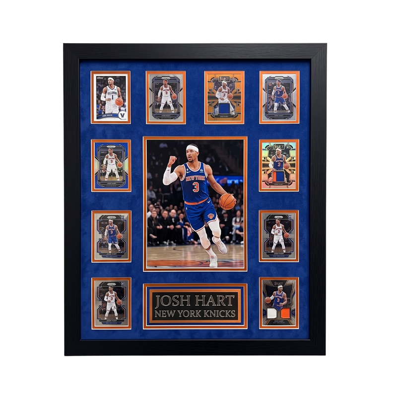 Josh Hart 10-Card Custom Framed Display Piece New York Knicks