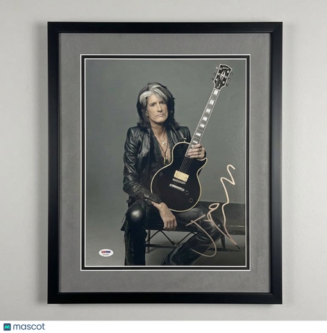 Joe Perry Signed Photo Framed PSA Autographed Aerosmith 14x18