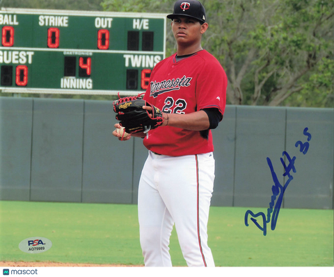 Brusdar Graterol Minnesota Twins Signed 8x10 Photo PSA