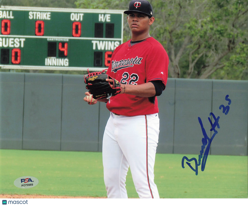 Brusdar Graterol Minnesota Twins Signed 8x10 Photo PSA