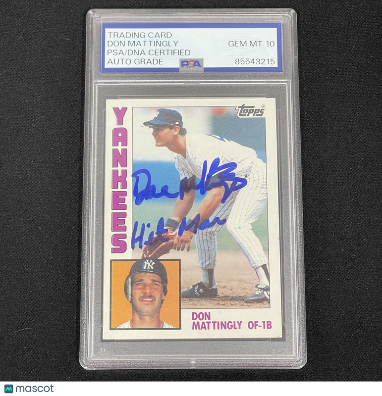 1984 Topps #8 Don Mattingly Signed Card Auto PSA Slabbed New York Yankees