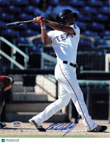 Nick Williams Texas Rangers Signed 8x10 Photo PSA