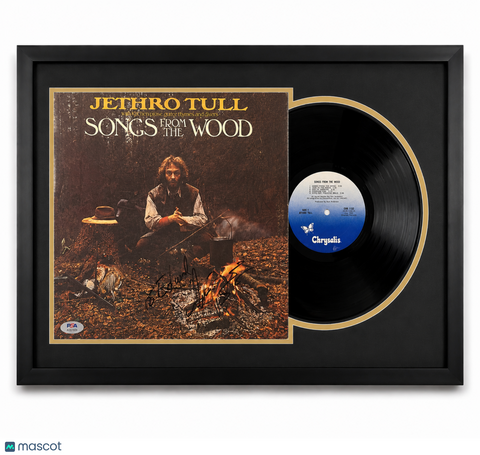 Martin Barre Signed Songs from the Wood Framed Vinyl Album PSA