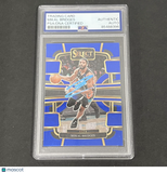 2023-24 Panini Select #34 Mikal Bridges Concourse Blue Prizm signed card PSA