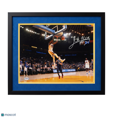 Justin Holiday Golden State Warriors Signed  11x14 Custom Framed Photo PSA Auth