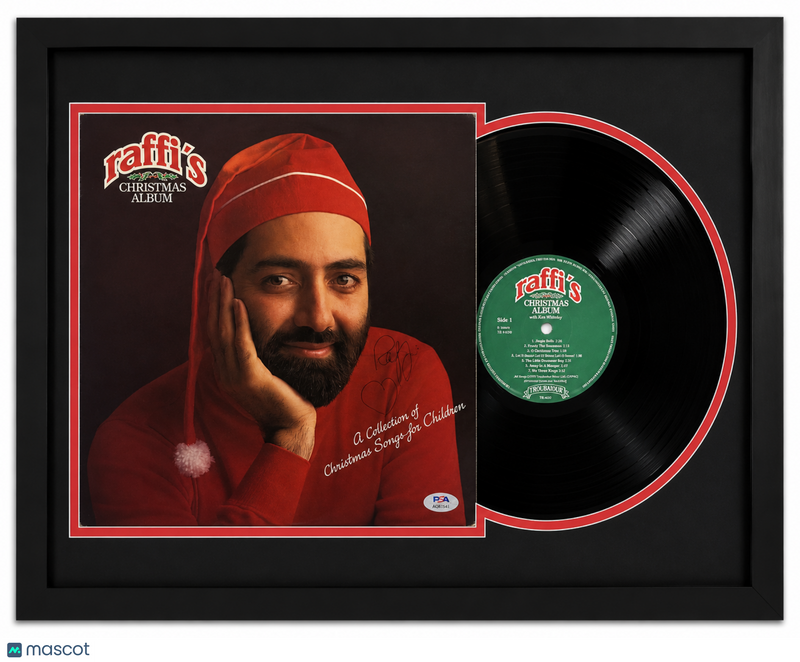 Raffi Signed Raffi's Christmas AlbumCustom Framed Vinyl Album PSA Auth