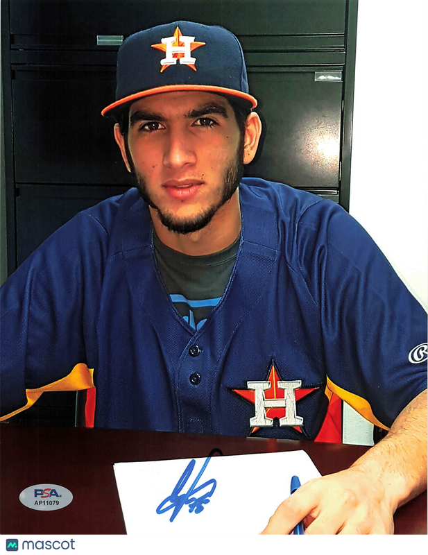 Cionel Perez Houston Astros Signed 8x10 Photo PSA