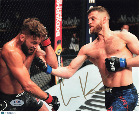 Calvin Kattar Signed MMA 8x10 Photo PSA Autographed