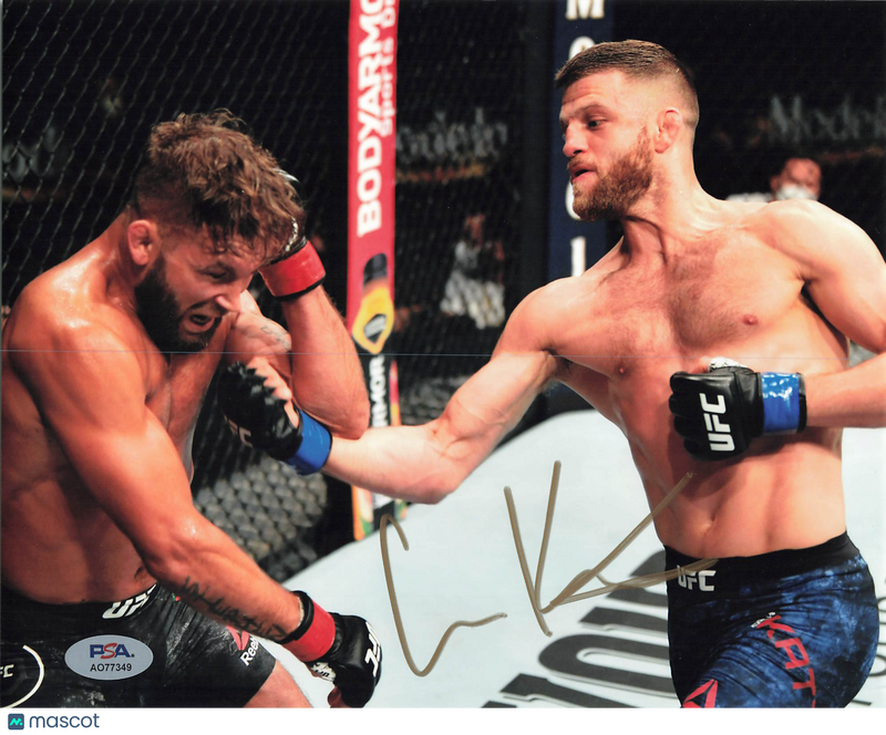 Calvin Kattar Signed MMA 8x10 Photo PSA Autographed