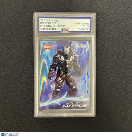 Don Cheadle 2025 Topps Chrome #64 Signed War Machine Marvel Card PSA Autographed
