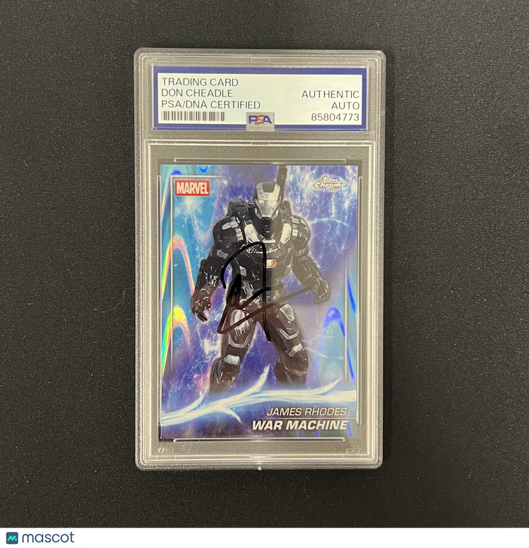 Don Cheadle 2025 Topps Chrome #64 Signed War Machine Marvel Card PSA Autographed