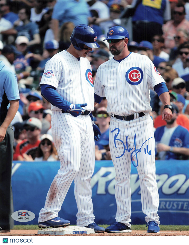 Brandon Hyde Chicago Cubs Signed 8x10 Photo PSA