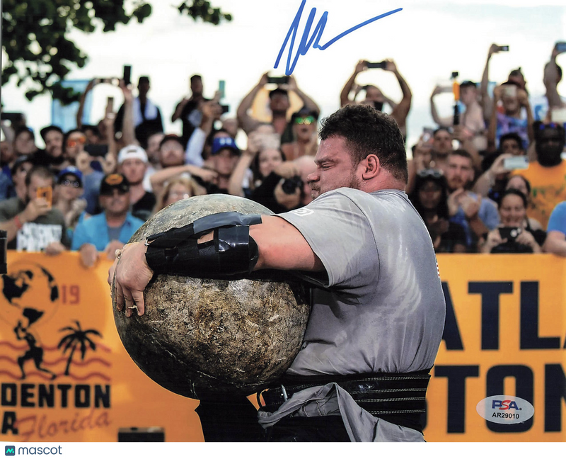 Martins Licis Signed World's Strongest Man Strength Athletics 8x10 Photo PSA