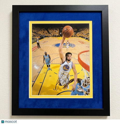Andrew Bogut Golden State Warriors Signed 11x14 Custom Framed Photo PSA