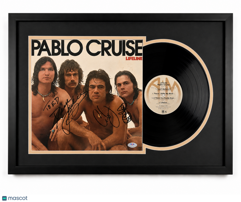 David Jenkins, Cory Lerios, Steve Price Signed Lifeline Customed Framed Vinyl