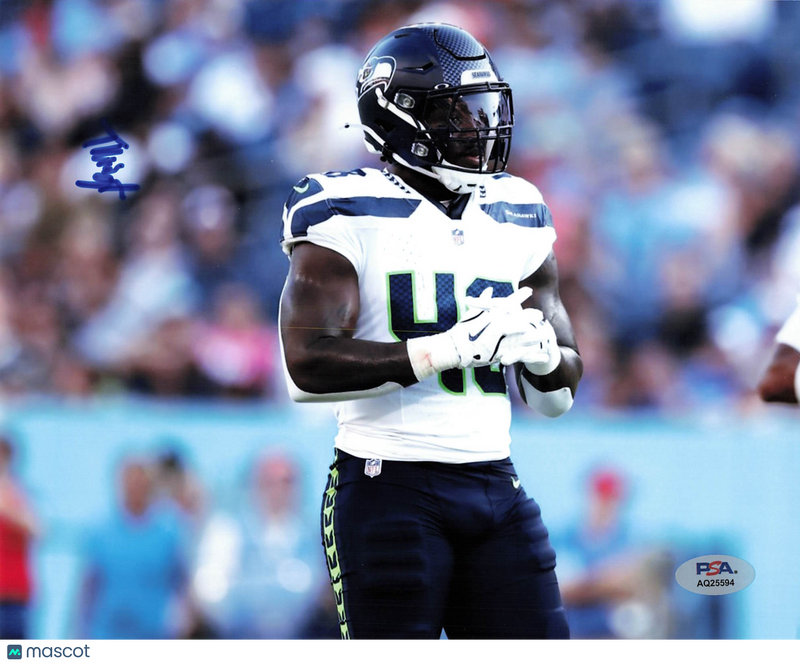 Tyrice Knight Signed Seattle Seahawks Football 8x10 Photo PSA Autographed