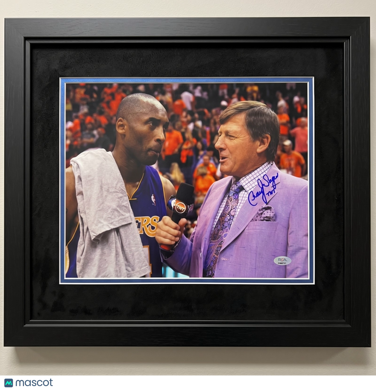 Craig Sager Signed Basketball 11x14 Custom Framed Photo PSA