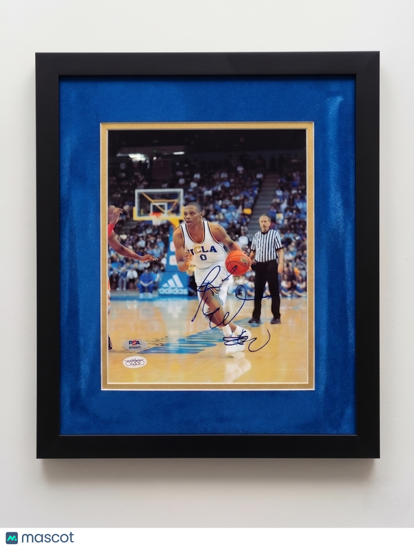 Russell Westbrook UCLA Bruins Signed Basketball 8x10 Custom Framed Photo PSA