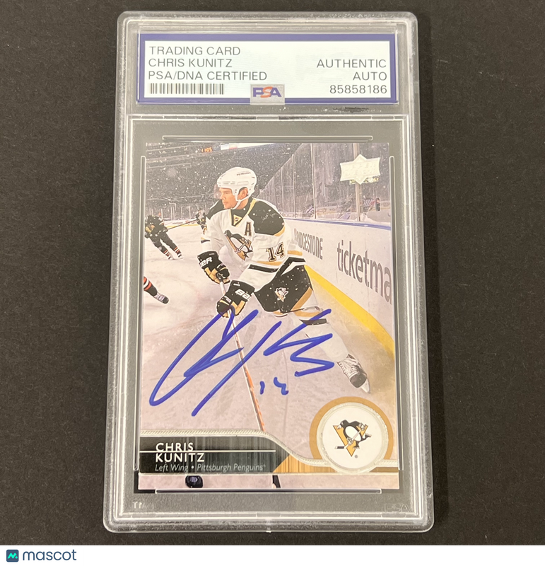 2014-15 Upper Deck Series One Hockey#148 Chris Kunitz Signed Card PSA Slabbed