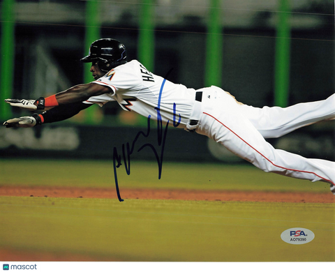 Adeiny Hechavarría Miami Marlins Signed 8x10 Photo PSA