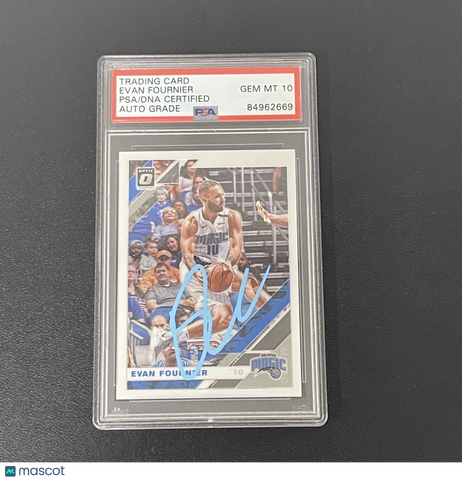 2019-20 Panini Donruss Optic #15 Evan Fournier Signed Card PSA Auto 10 Magic